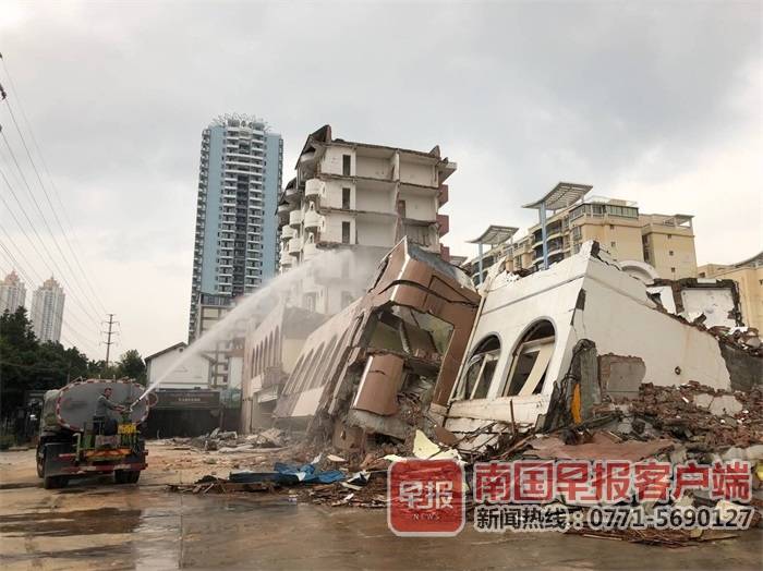 广西白沙大道一大楼倒塌系谣言