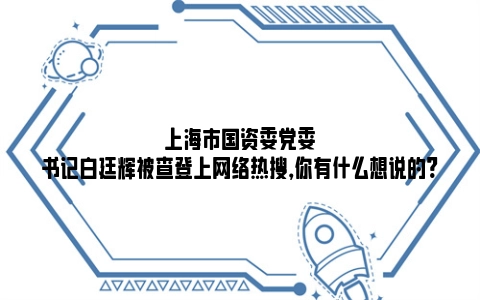 上海市国资委党委书记白廷辉被查登上网络热搜，你有什么想说的?